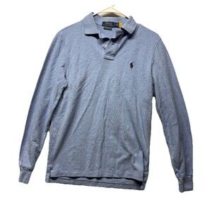 Polo Ralph Lauren Custom Slim Fit Shirt Mens S Soft Cotton Polo Preppy Blue Pony